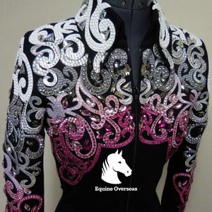 Veste De Show Western Fusion – Brillante Pierre De Verre – Tenue équitation – Neuf