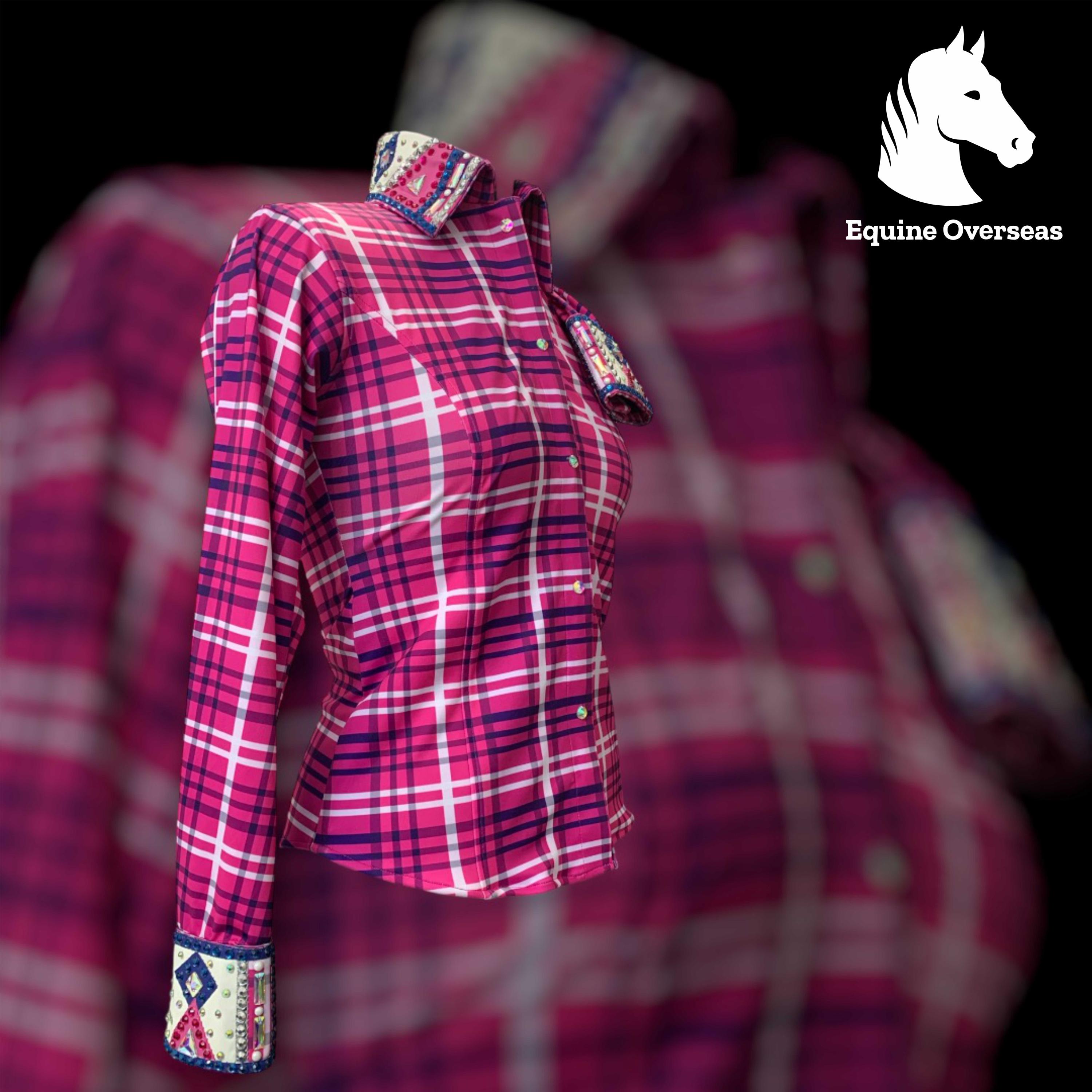 Chemise Western De Spectacle Taffetas - Showmanship Horsemanship - Neuve