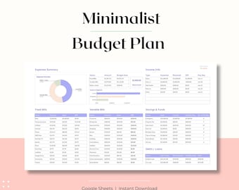 Budget Spreadsheet Simple Template for Finance Plan Paycheck Tracker