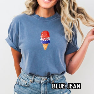 Phillies Comfort Colors Vaterländisches Rot Weiß Blau 4. Juli Eis Amerika T-Shirt