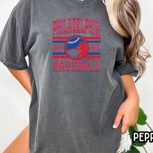 Philadelphia Phillies Comfort Colors Baseball Tee Shirt, Phillies for Men, Phillies for Women, Trendy, New Release