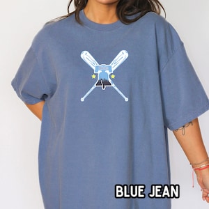 Phillies Comfort Colors Phillies Connect with Baseball Bats Adult Trendy Tee