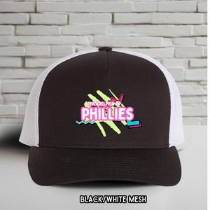 Philadelphia Phillies Retro Throwback 90s Pink Snapback Trucker Adjustable Baseball Mesh Hat, Hat for Men, Hat for Women