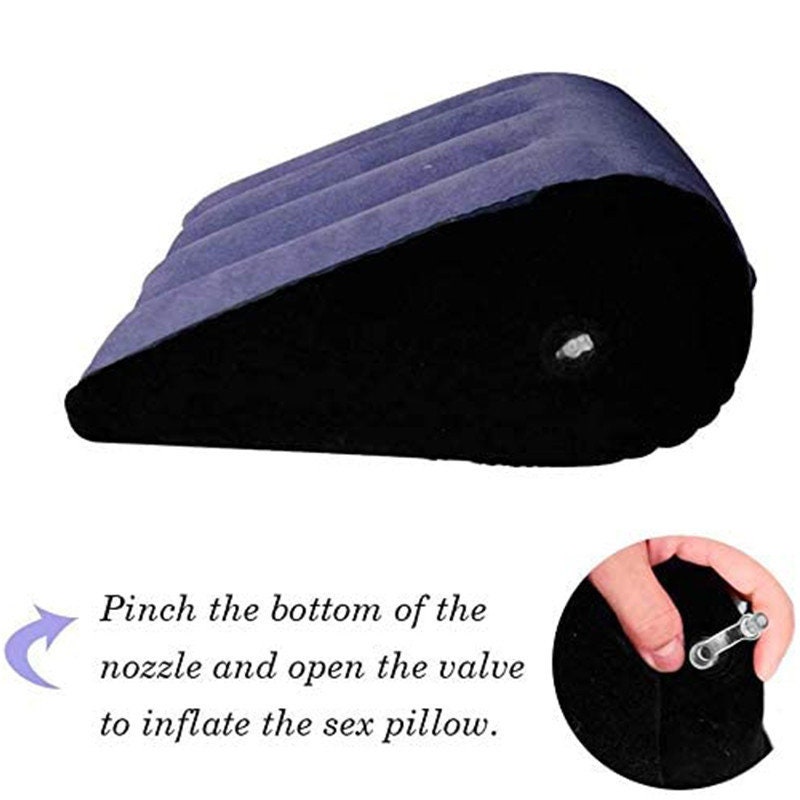 Exclusive Sex Wedge Pillow With Air Pump, Inflatable BDSM Cushion for
