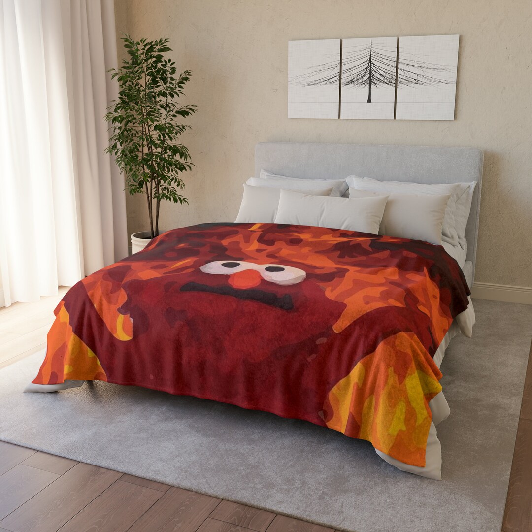 Elmo on Fire Meme Blanket - Etsy