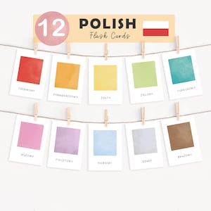 Cartões flash montessori polonês, cartaz educacional polonês polonês aprendizagem polonês sala de aula idioma polonês para decoração do quarto das crianças escola polonesa