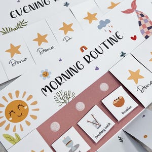 Tableau des tâches ménagères pour tout-petits Cartes de la routine quotidienne visuelle Tableau des tâches ménagères rythmique pour les enfants Traqueur des habitudes des enfants Tableau quotidien de l'autisme Cartes à téléchargement numérique