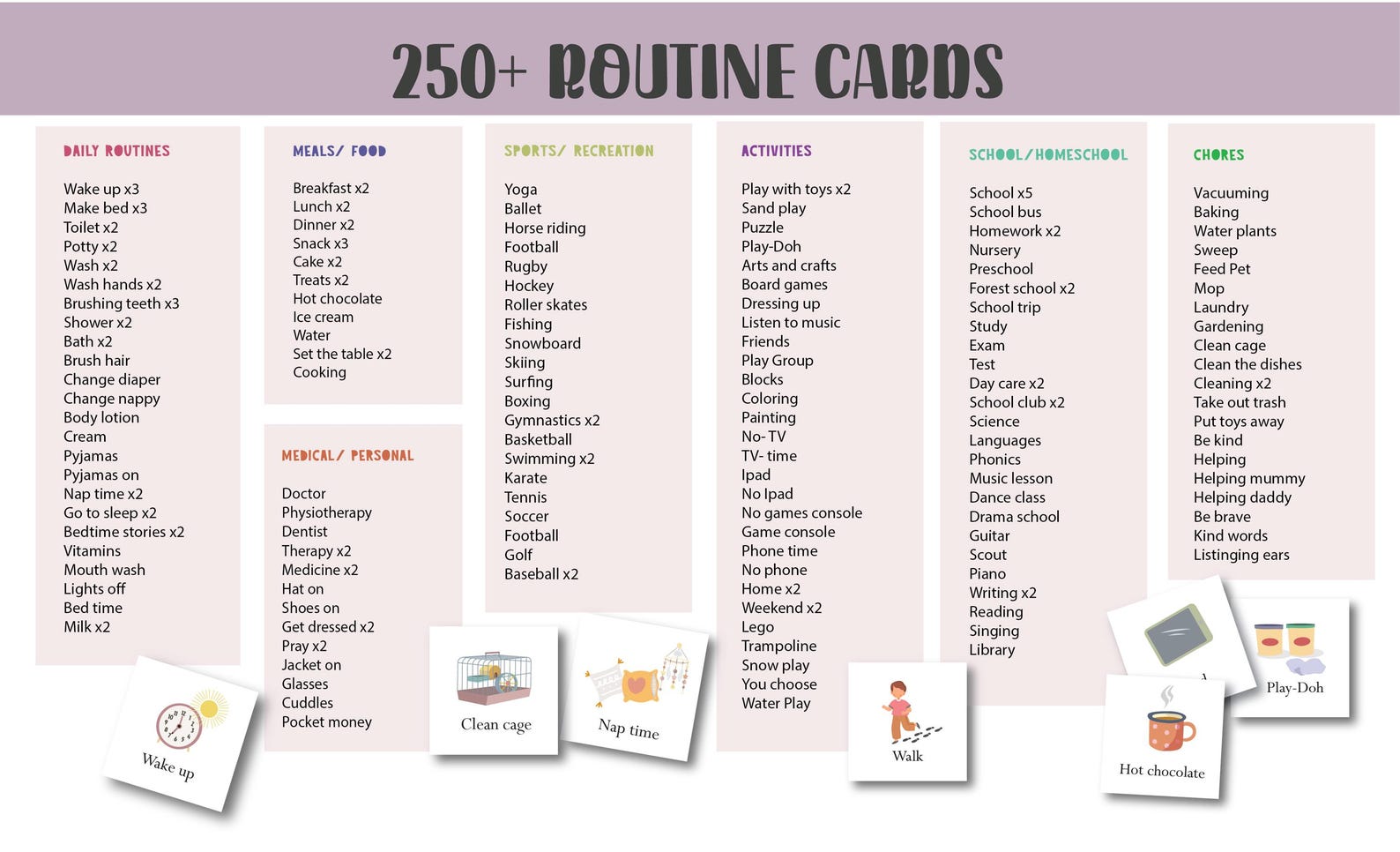 Now Vs Routine Activities Weekly Schedule Kids Visual Planner Routine Cards Visual Calendar ...