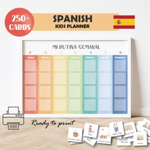 ルティナスとタレアス パラ ニーニョス Planificador Horario Semanal Plantillas de Rutinas Tarjetas de Tareas para Niños Tablero de Rutina Diaria Niños