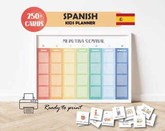 Rutinas y Tareas para Niños Planificador Horario Semanal Plantillas de Rutinas Tarjetas de Tareas para Niños Tablero de Rutina Diaria Niños