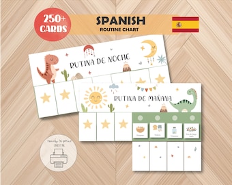 Spanish Flip Chart Routine Chart Chore Chart Routine Cards Spanish Education Kids Chore  Routine Bedtime Organization Daily Flip Chart