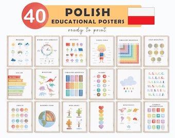 Polish Educational Poster – Bilingual Classroom Decor, Language Learning for Kids, Polish School & Teacher Materials