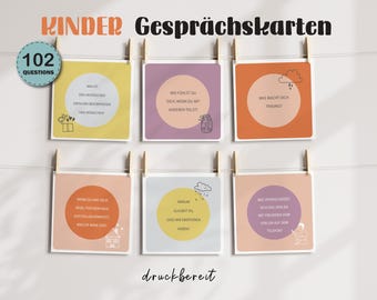 Kinder Kommunikationskarten, Kinder Therapie Notizen, Gesprächskarten für die Familie Therapiekarten, Fragen für Schulpsychologen