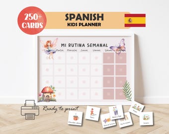 Plantillas de Rutinas Diarias para Niños Calendario Visual Calendario de Hábitos Infantiles Tablero de Rutina Semanal para Niños Spaans