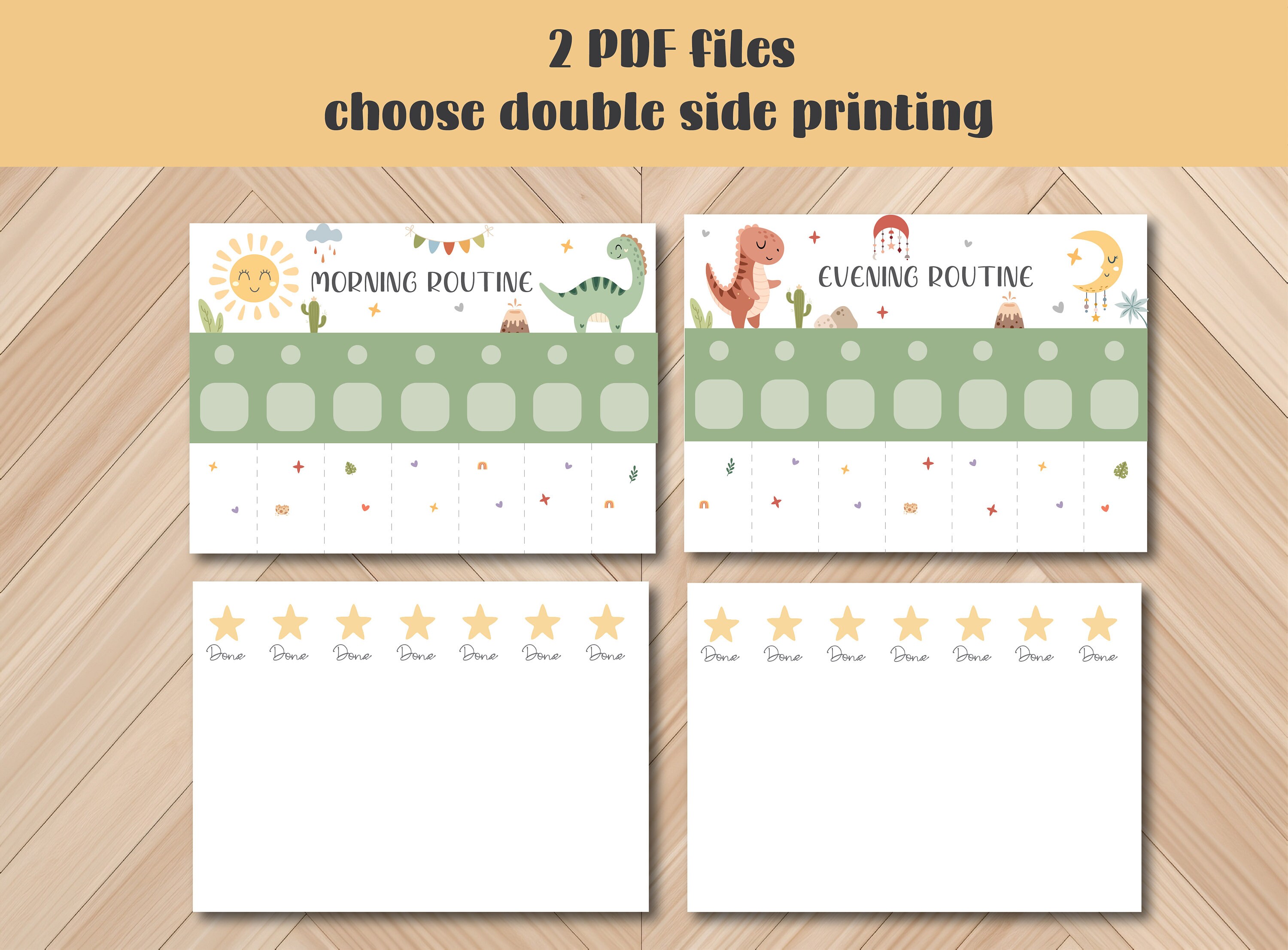 Kids Visual Routine Cards – Daily Flip Chart, Chore & Habit Tracker ...