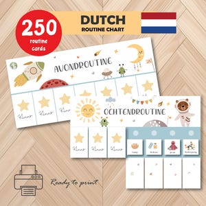 Routinekaarten Kinderen | Dagritme Peuters & Kleuters | Printbaar Digitaal PDF | Nu en Dan Bord Routine