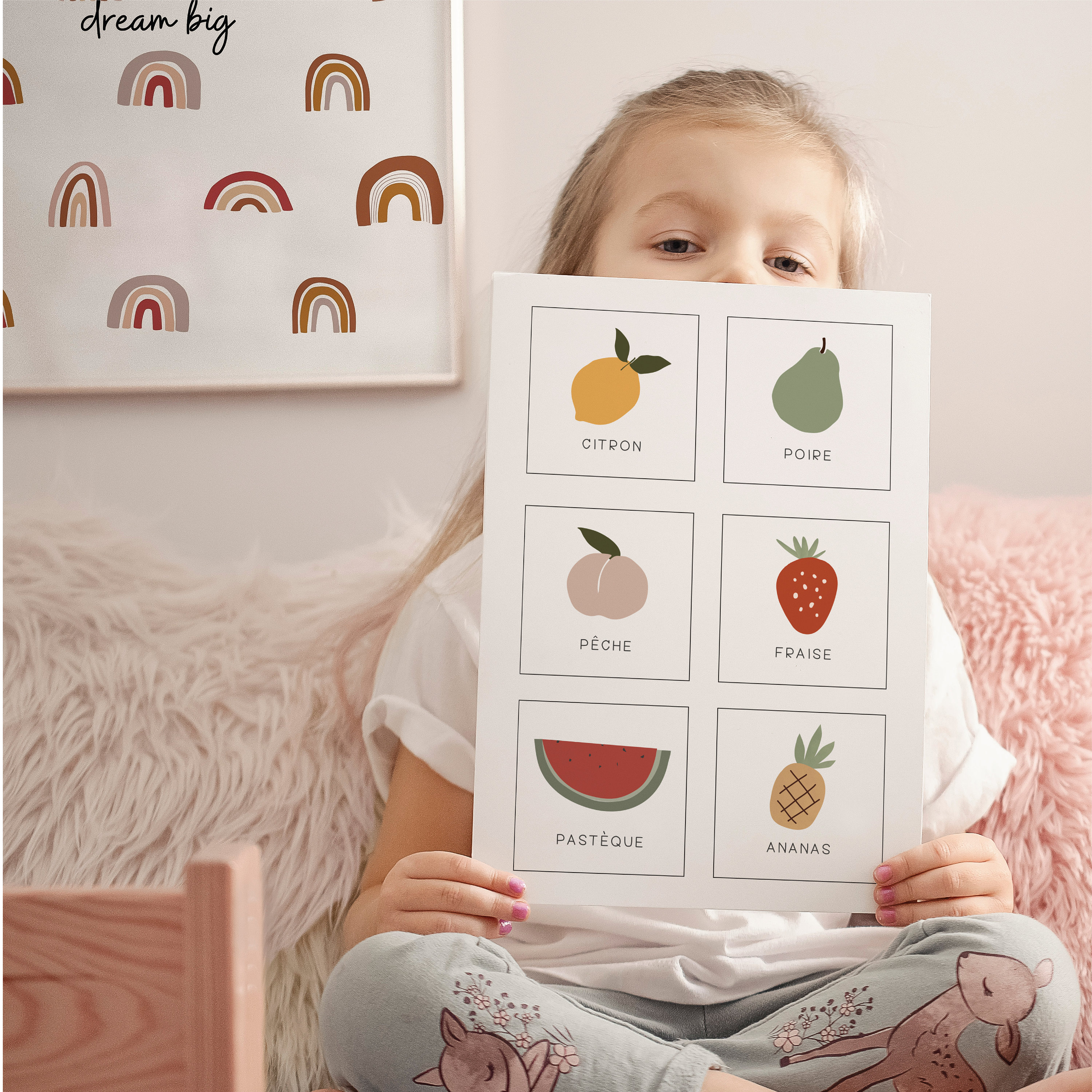 French Flashcards Fruits Vegetables Flash Cards French Montessori ...
