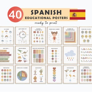 Spanish Educational Posters Spanish Language Spanish Learning Spanish Worksheets Spanish Prints Spanish Printables Spanish Busy Book Kids