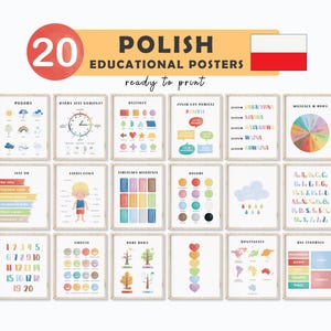 polnisch Klassenzimmer Dekor polnisch Schule polnisch Kinder polnisch Montessori Materialien polnisch Vorschul Arbeitsbuch Lehrer polnisch Poster für Kinder