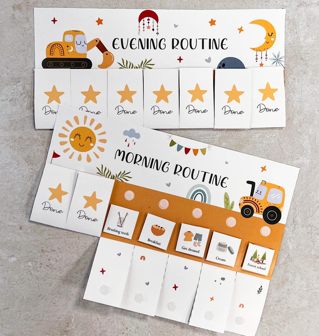 Toddler Chore Chart | Kids Daily Routine Cards | Visual Schedule for ...