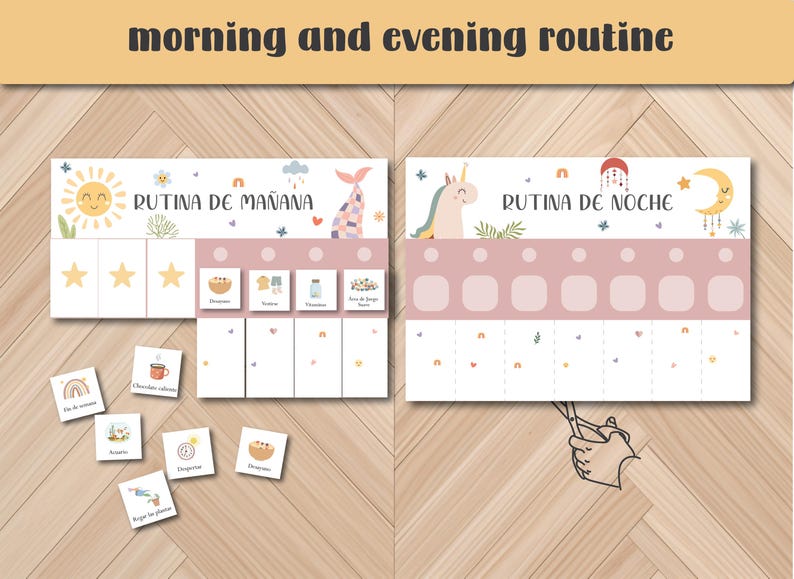 Spanish Flip Chart Routine Chart Chore Chart Routine Cards Spanish ...
