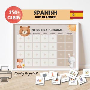 Planificador Semanal con Pictogramas para Niños Actividades Diarias Rutinas de Mañana y Noche Reloj de Rutinas Infantiles Montasorri España