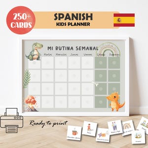Rutinas y Tareas para Niños Planificador Horario Semanal Plantillas de Rutinas Tarjetas de Tareas para Niños Tablero de Rutina Diaria Niños