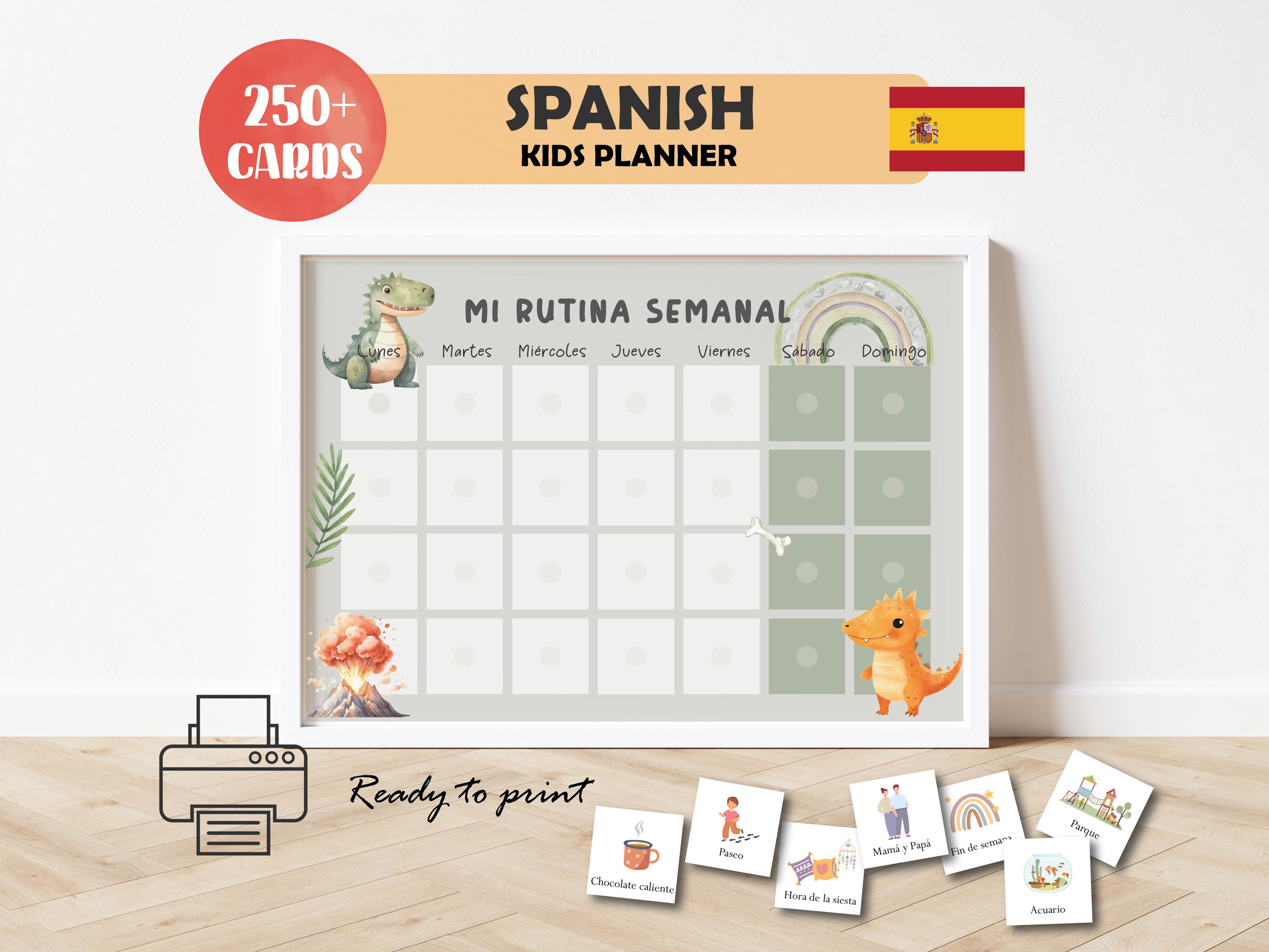 Rutinas y Tareas para Niños Planificador Horario Semanal Plantillas de Rutinas Tarjetas de Tareas para Niños Tablero de Rutina Diaria Niños