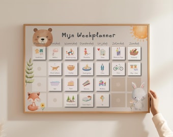 Dutch Daily Routine Cards for Kids, Dutch Visual Schedule, Dutch Routine Chart, Week Planner for Children, Montessori Routine Cards