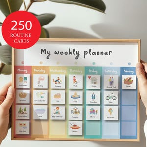Visuele Weekplanner Kinderen Visueel Tijdschema Routinekaarten Autisme Visueel Planner Schema Kalender Kinderen Routineschema Visueel Schema Peuter