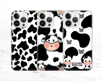 Cow print Phone Case Cow Cover for iPhone 15 14 13 SE Samsung S24 S23 FE A25 A15 Pixel 8A 7 Pro