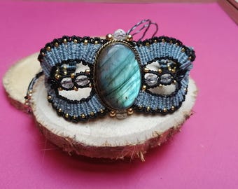 【HYPNOTIZE】BLUE GEMSTONE MACRAME BRACELET▲SVT着用 Sapphire Adjustable Macrame Knot Bracelet – Ro & Gieo