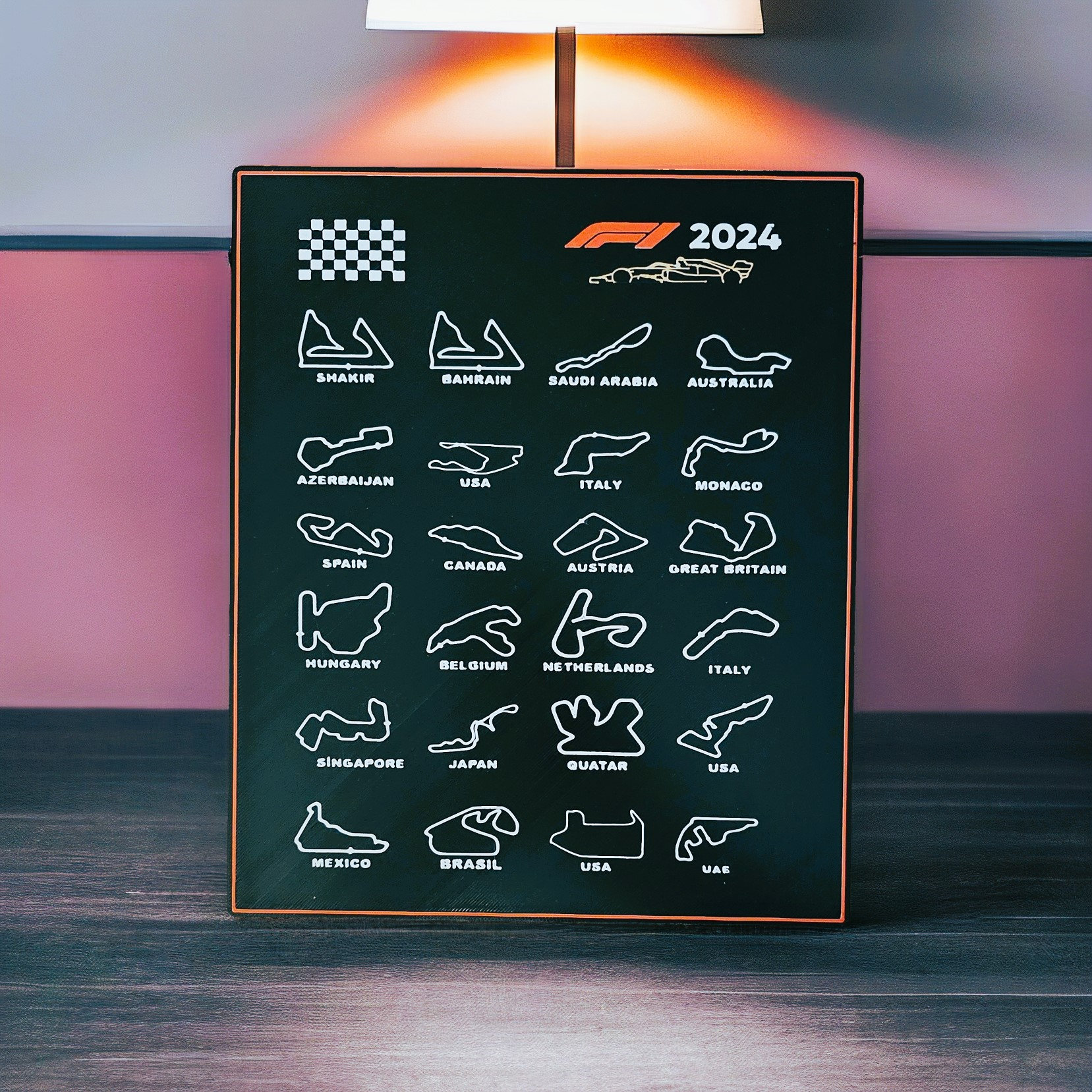 Formula 1 Calendar 2024 F1 Calendar 2024 F1 Gift Formula 1 Circuits 3D