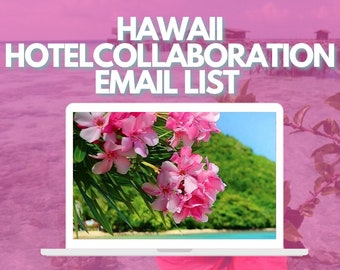 HAWAII USA Island Hotel Collaboration Email List | Travel l Contact List Holiday l Template l Trip Sponsorship Partnerships SEO | Influencer