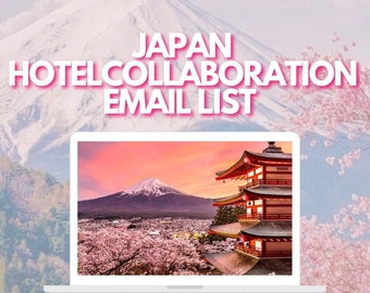 日本のホテルメールリスト | インフルエンサーピッチツールキット | ブロガーやデジタルノマドに最適 | 2025年版 即時ダウンロード