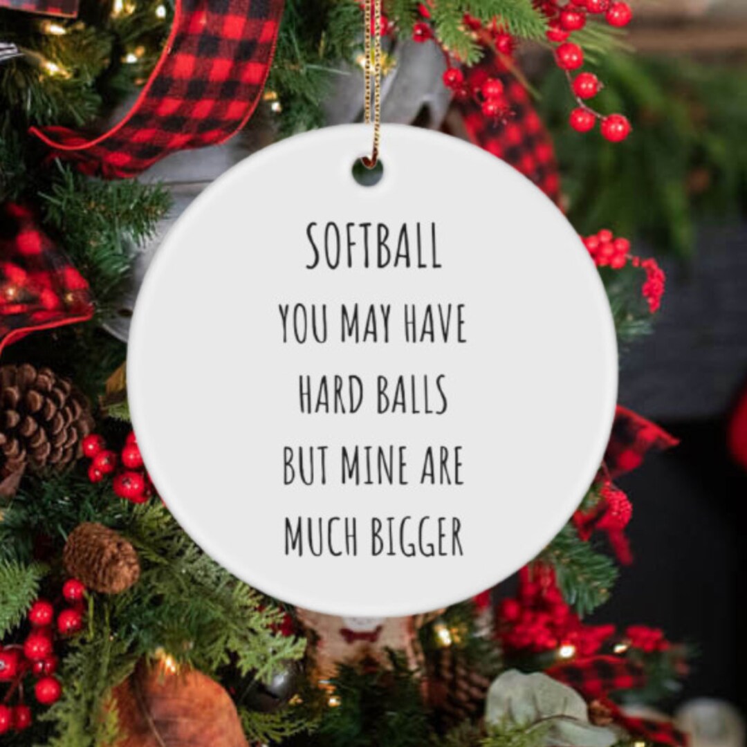 Softball Ornament, Gift for Him or Her Softball Player, Present for Men and Women Softball