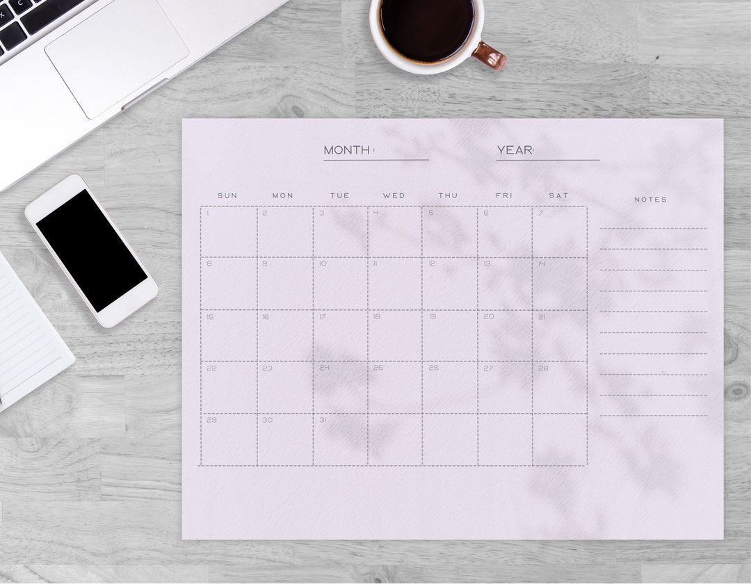 Cuteprintable Calendar Landscape Texture Printable and - Etsy
