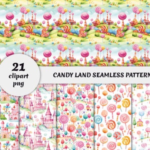 Pastel Candy land Digital Papers