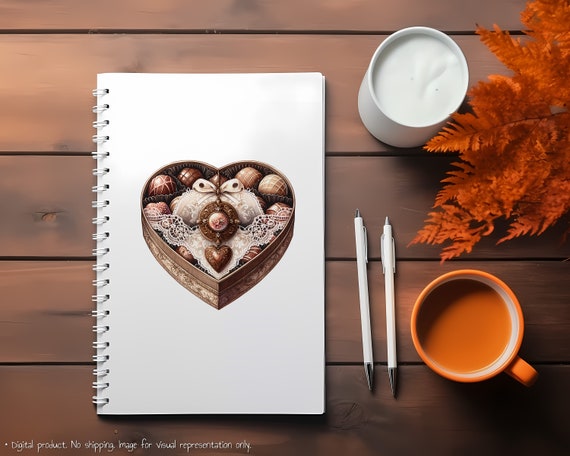 Premium Photo  Chocolate pieces beans and heart watercolor set