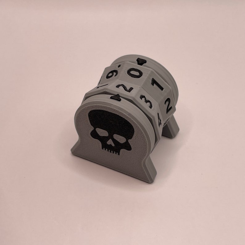 3D Printed Magic the Gathering Spindown Life Counters Gray Version With ...