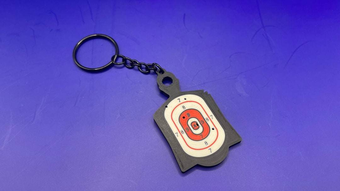 Shooting Target Keychain / Weapon Charm / Small Gift / Inspired by Call