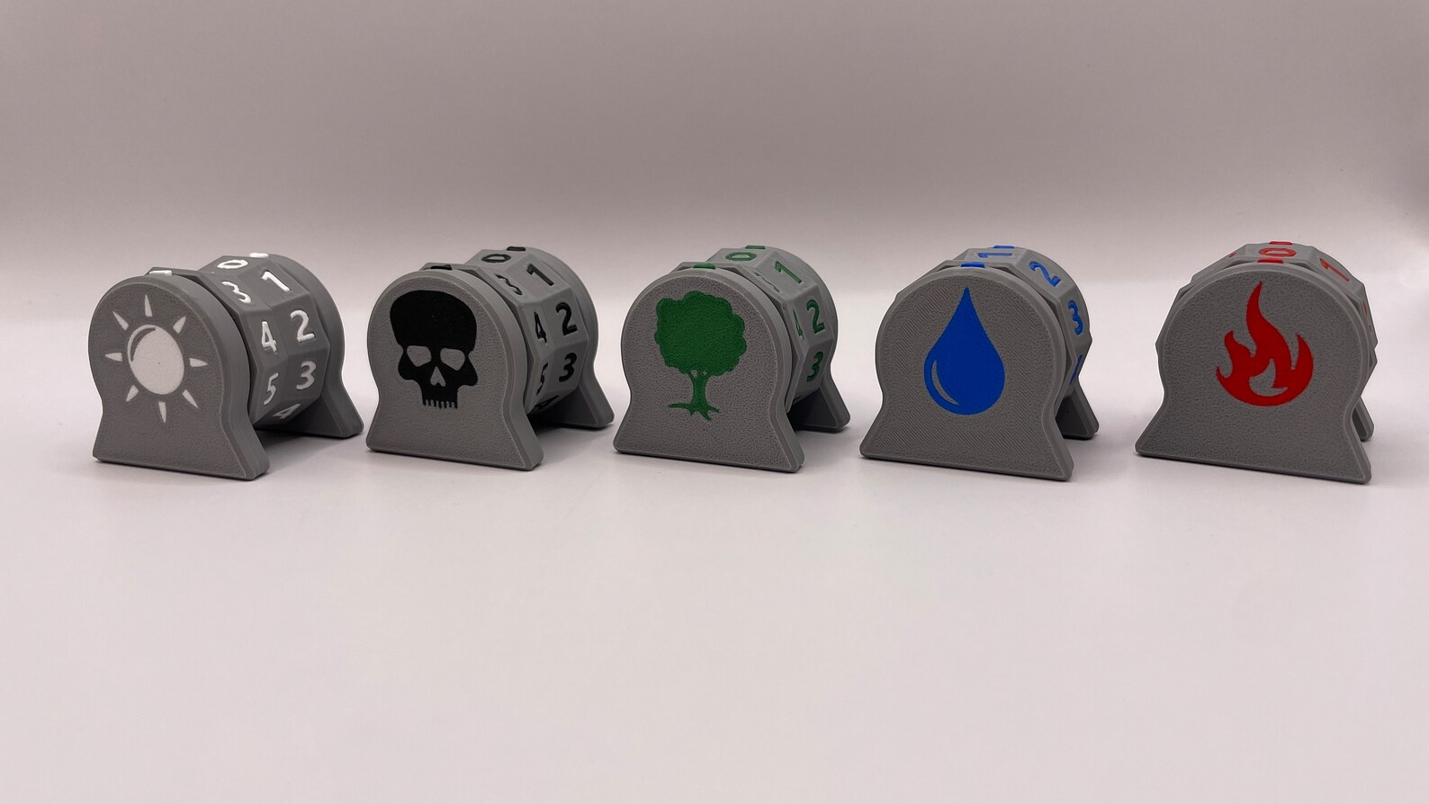 3D Printed Magic the Gathering Spindown Life Counters Gray Version With ...