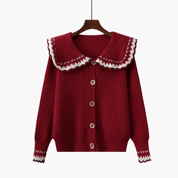 Peter Pan Collar Sweater Etsy