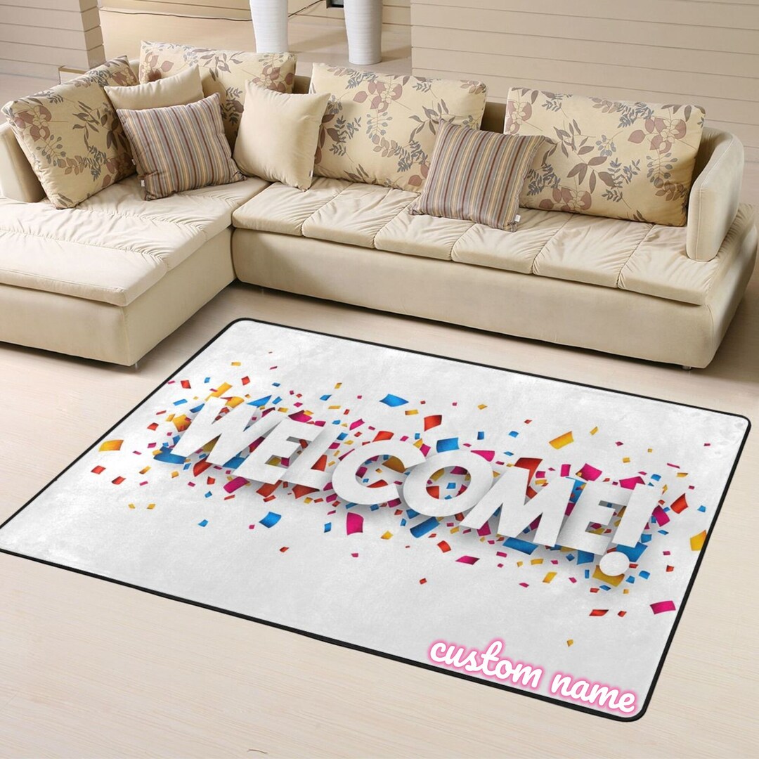 Welcome Homos Rug Customized Welcome Logo Rug Bathroom Embossed Floor Mat Living - Etsy