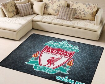 Customized Liverpool Club Rug Bathroom  Embossed Floor Mat Living Room Bedroom Carpet Easy To Clean Non Shedding Non Slip Carpet Style