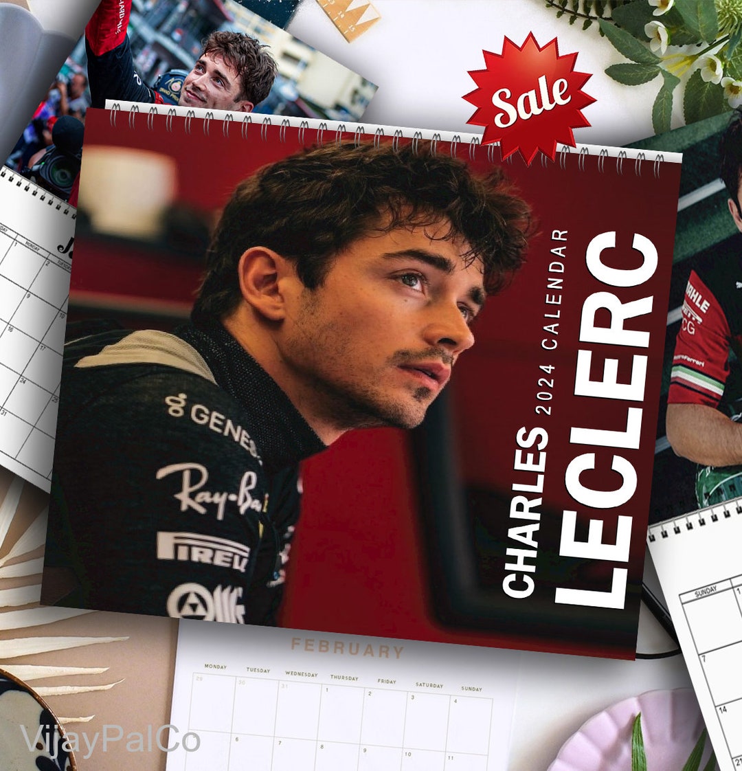 Charles Leclerc Calendar, 2024 Calendar, Wall Calendar 2024, Planner