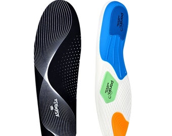 Plantar Fasciitis Feet Insoles Arch Support Inserts for Flat Feet, High Arch, Foot Pain (Black 8.5-10women/6-7.5 Men)