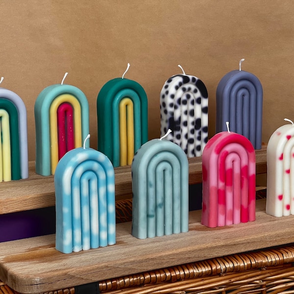 Rainbow Candles Etsy