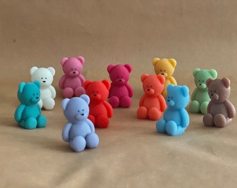 Mini Bear Candle | Teddy Bear Candle | Baby Shower | Small Candles | Birthday Present | Gift Idea