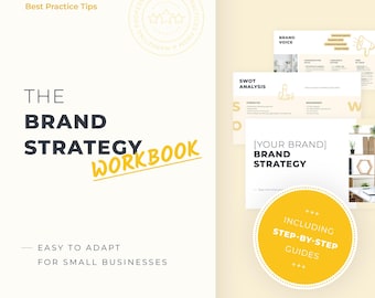 Brand Strategy Workbook | Brand Strategy Template | Brand Guidelines | Brand Voice, SWOT, Buyer Persona, Brand Archetype, Brand Story